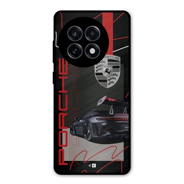 Classy Black Supercar Metal Back Case for OnePlus 13R