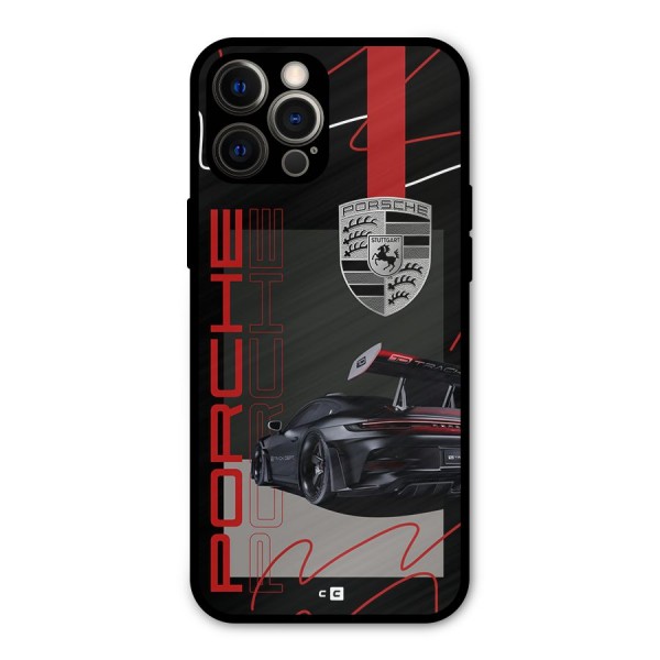 Classy Black Supercar Metal Back Case for iPhone 12 Pro Max