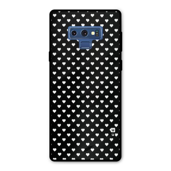 Classy Hearty Polka Metal Back Case for Galaxy Note 9