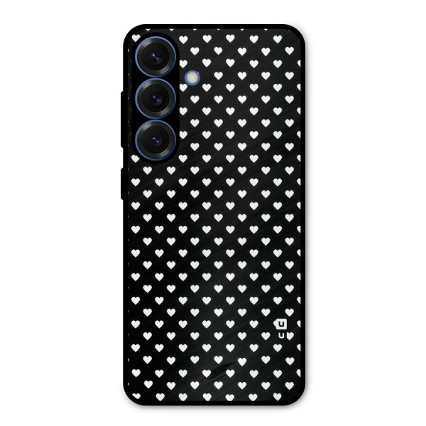 Classy Hearty Polka Metal Back Case for Galaxy S25