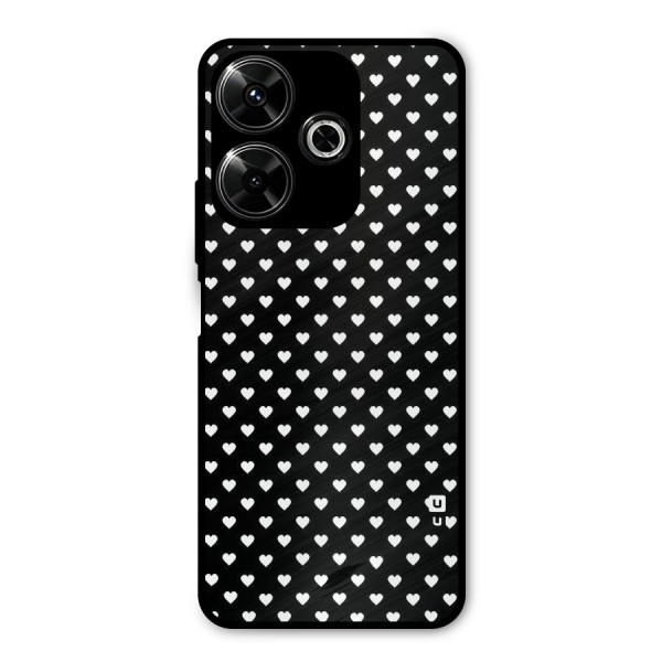 Classy Hearty Polka Metal Back Case for Redmi 13 5G