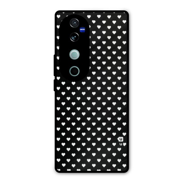 Classy Hearty Polka Metal Back Case for Vivo V40