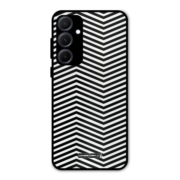 Classy Zig Zag Metal Back Case for Galaxy A35