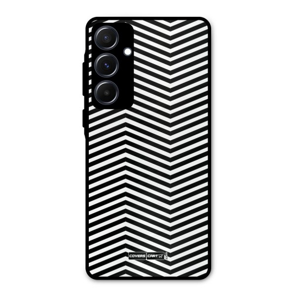 Classy Zig Zag Metal Back Case for Galaxy A55