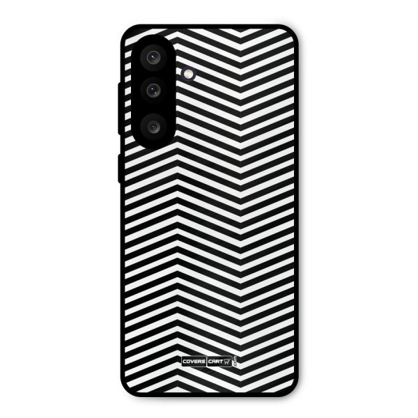 Classy Zig Zag Metal Back Case for Galaxy M56