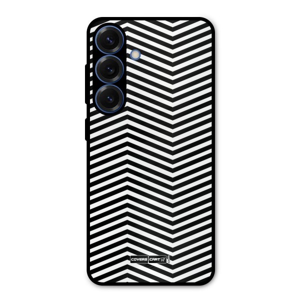 Classy Zig Zag Metal Back Case for Galaxy S25