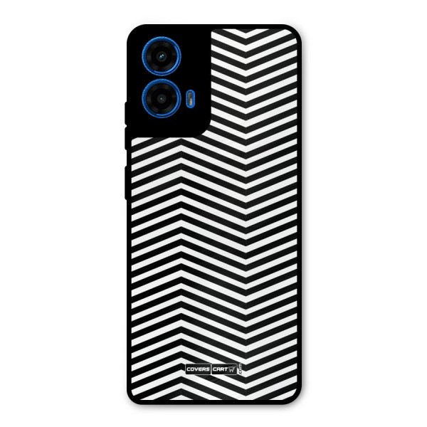 Classy Zig Zag Metal Back Case for Moto G45