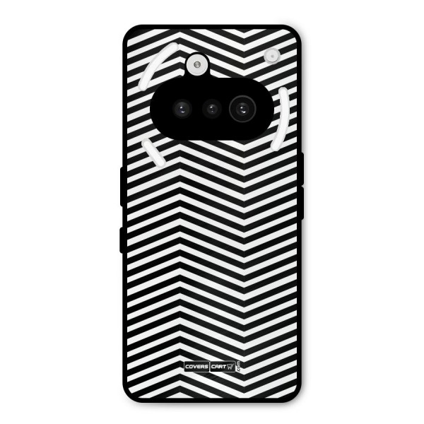 Classy Zig Zag Metal Back Case for Nothing Phone 3a
