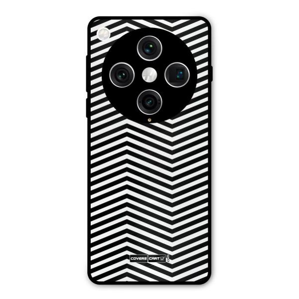 Classy Zig Zag Metal Back Case for Oppo Find X8 Pro