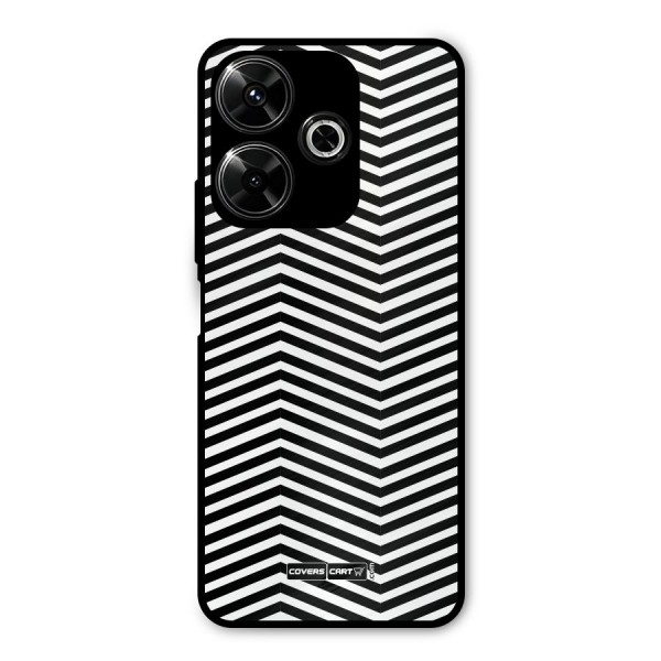 Classy Zig Zag Metal Back Case for Poco M6 Plus