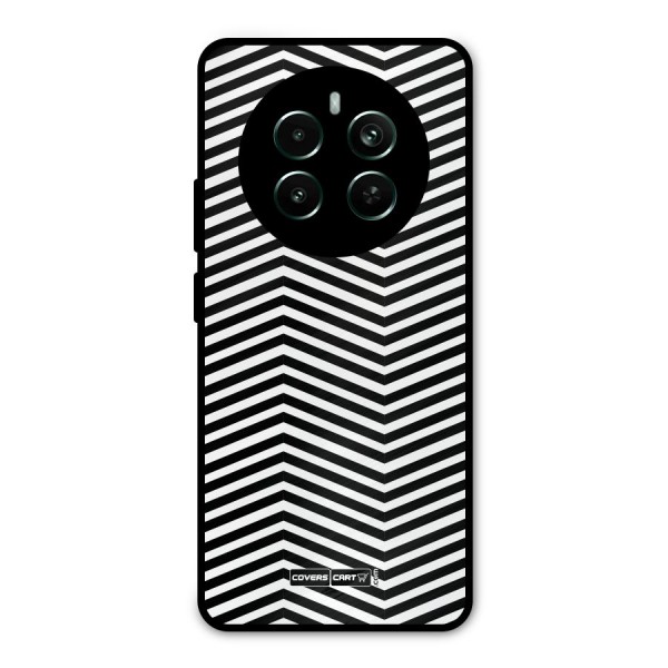 Classy Zig Zag Metal Back Case for Realme 12 Pro Plus