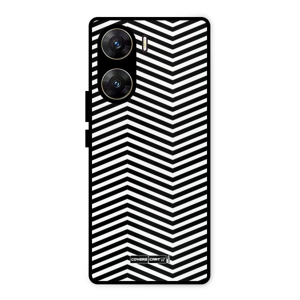 Classy Zig Zag Metal Back Case for Vivo V29e