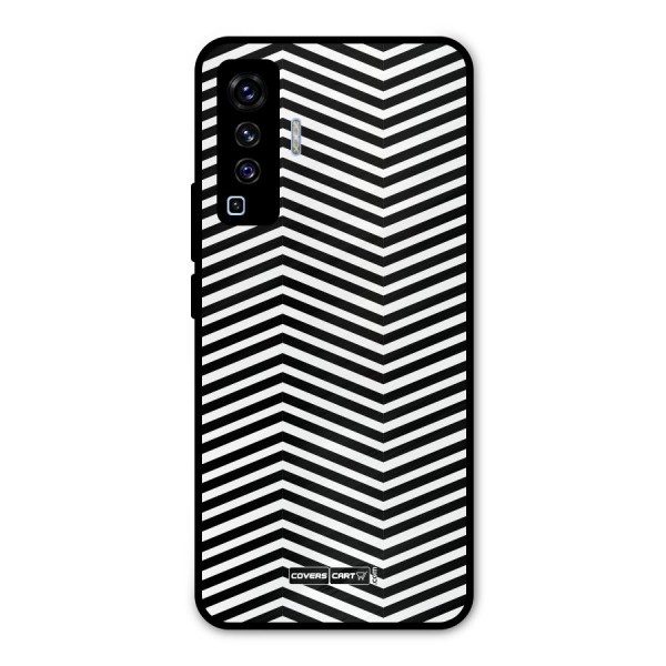 Classy Zig Zag Metal Back Case for Vivo X50