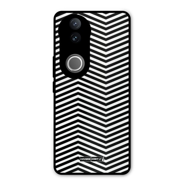 Classy Zig Zag Metal Back Case for iQOO Z10R