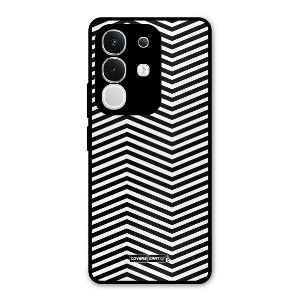 Classy Zig Zag Metal Back Case for iQOO Z10x