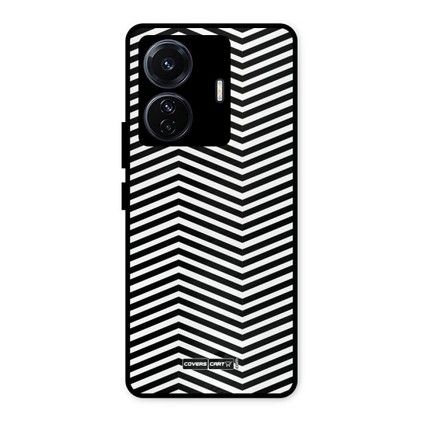 Classy Zig Zag Metal Back Case for iQOO Z6