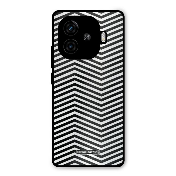 Classy Zig Zag Metal Back Case for iQOO Z9 Turbo