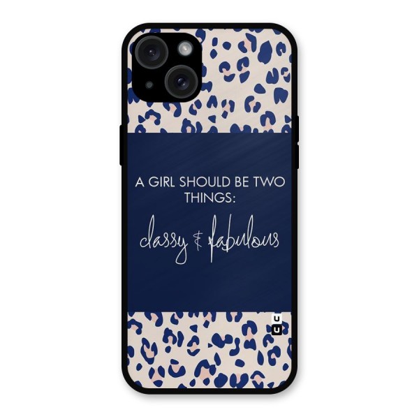 Classy and Fabulous Metal Back Case for iPhone 15 Plus