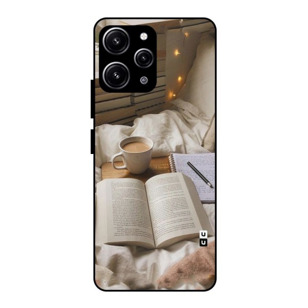 Coffee And Books Glass Back Case for Redmi 12 4G