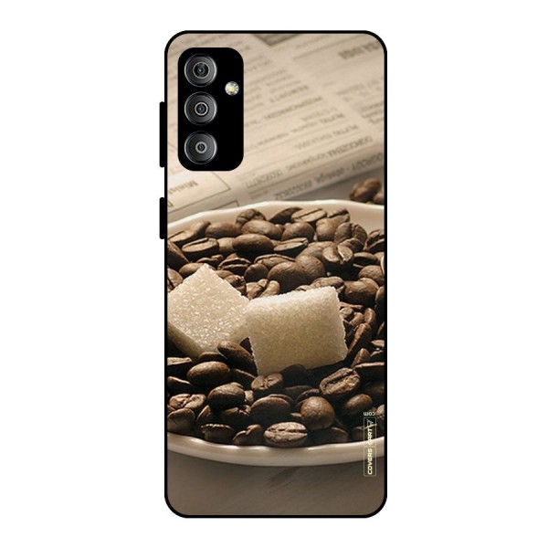 Coffee And Sugar Cubes Metal Back Case for Galaxy F23