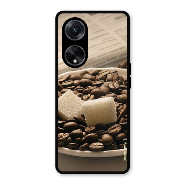Coffee And Sugar Cubes Metal Back Case for Oppo F23