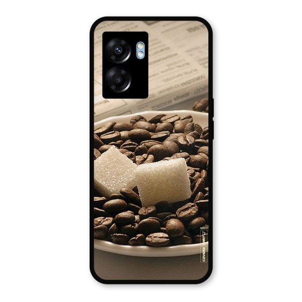 Coffee And Sugar Cubes Metal Back Case for Realme Narzo 50 5G