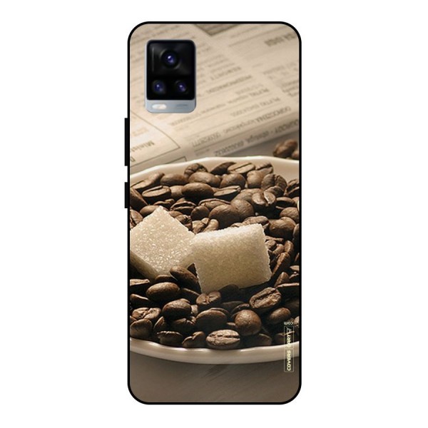 Coffee And Sugar Cubes Metal Back Case for Vivo V20