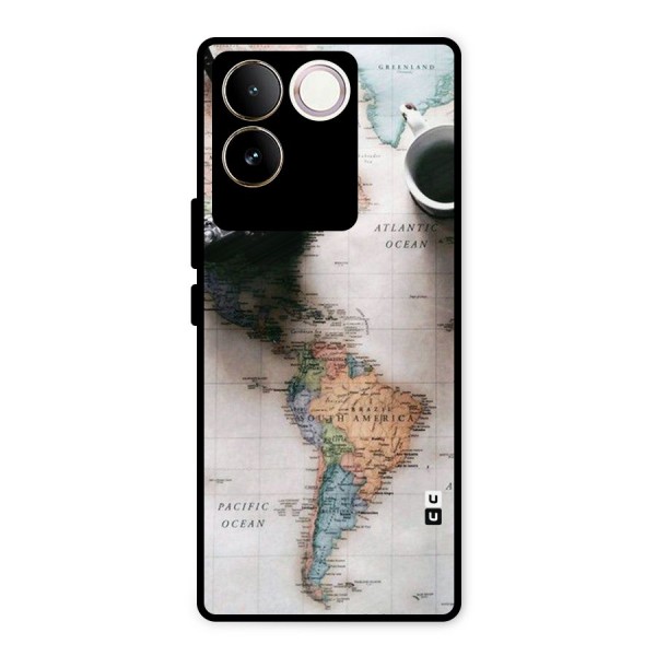 Coffee And Travel Metal Back Case for Vivo T2 Pro