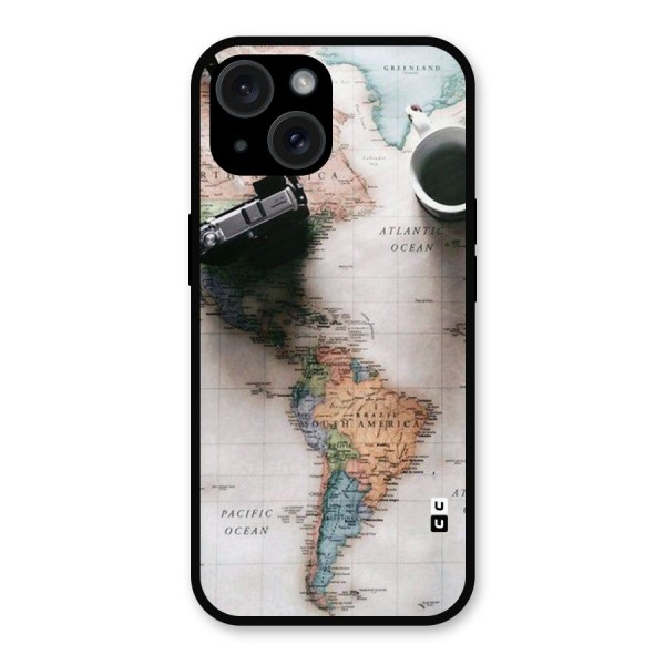 Coffee And Travel Metal Back Case for iPhone 15