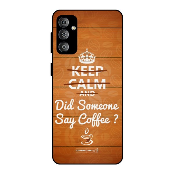 Coffee Ardour Metal Back Case for Galaxy F23