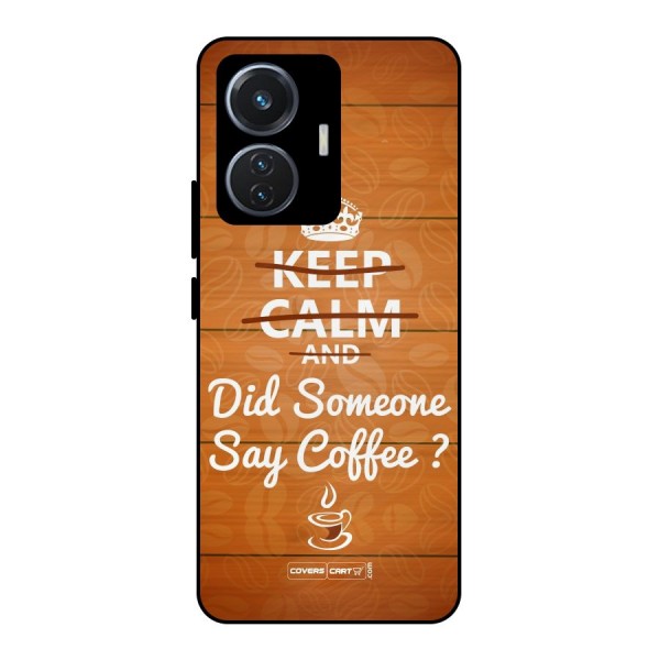 Coffee Ardour Metal Back Case for iQOO Z6 44W