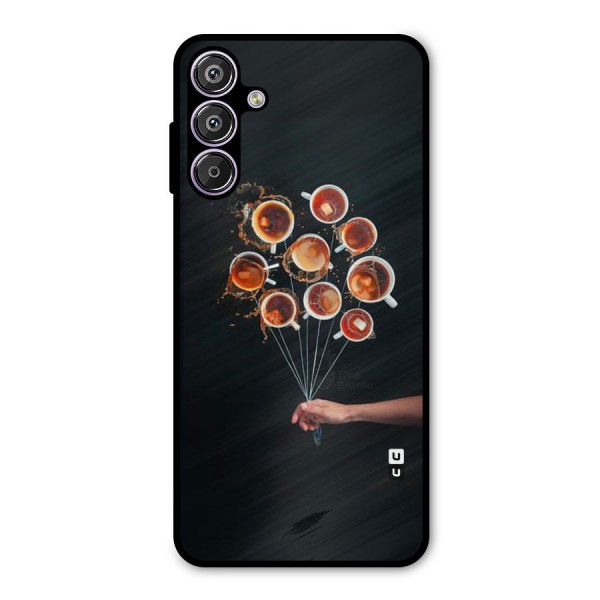 Coffee Balloon Metal Back Case for Galaxy F15