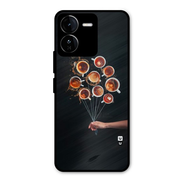 Coffee Balloon Metal Back Case for iQOO Z9