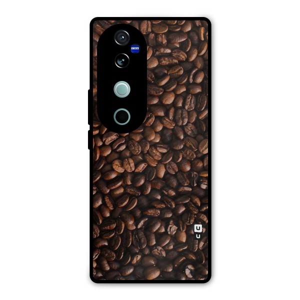 Coffee Beans Scattered Metal Back Case for Vivo V40