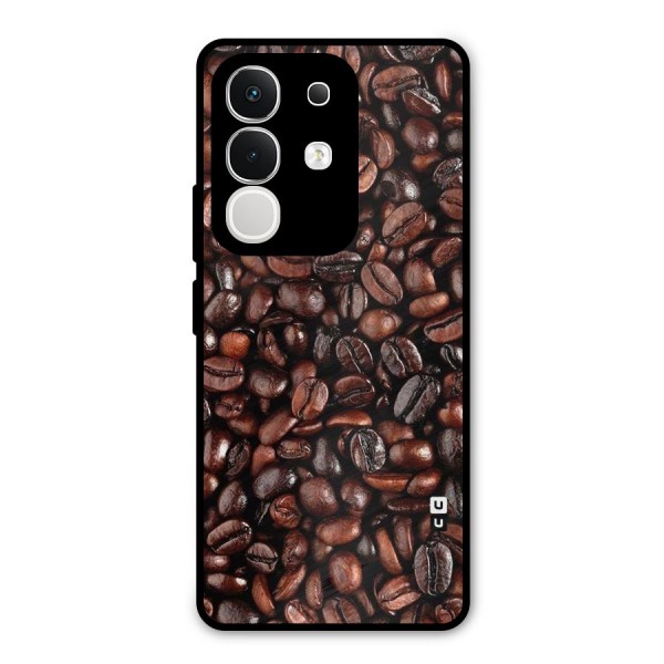 Coffee Beans Texture Metal Back Case for iQOO Z10x