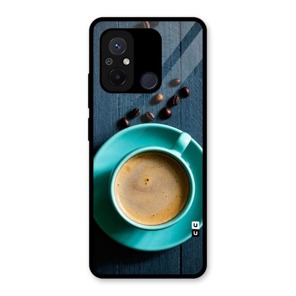 Coffee Beans and Cup Glass Back Case for Redmi 12C