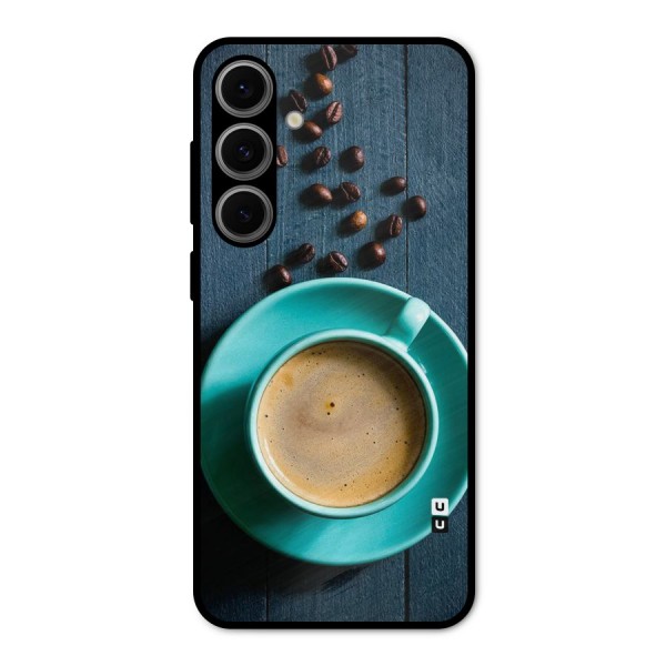 Coffee Beans and Cup Metal Back Case for Galaxy S24 FE