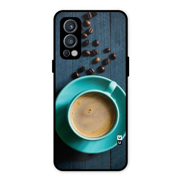 Coffee Beans and Cup Metal Back Case for OnePlus Nord 2 5G