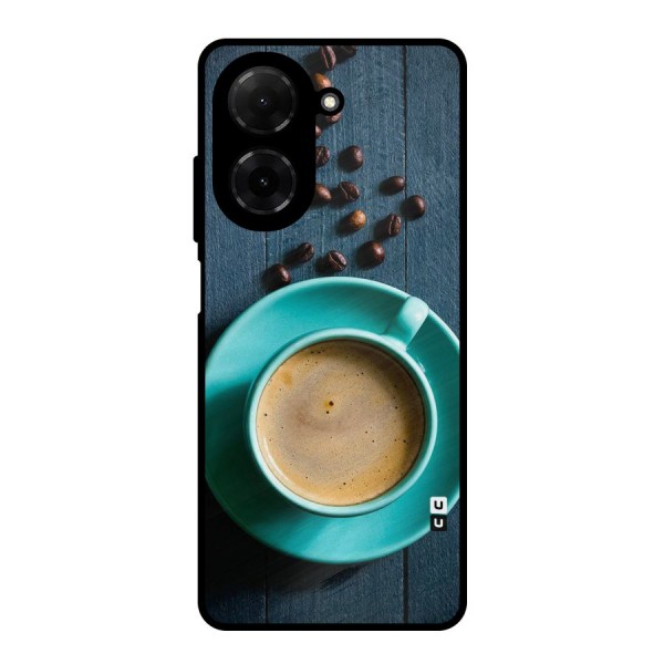 Coffee Beans and Cup Metal Back Case for Poco C71