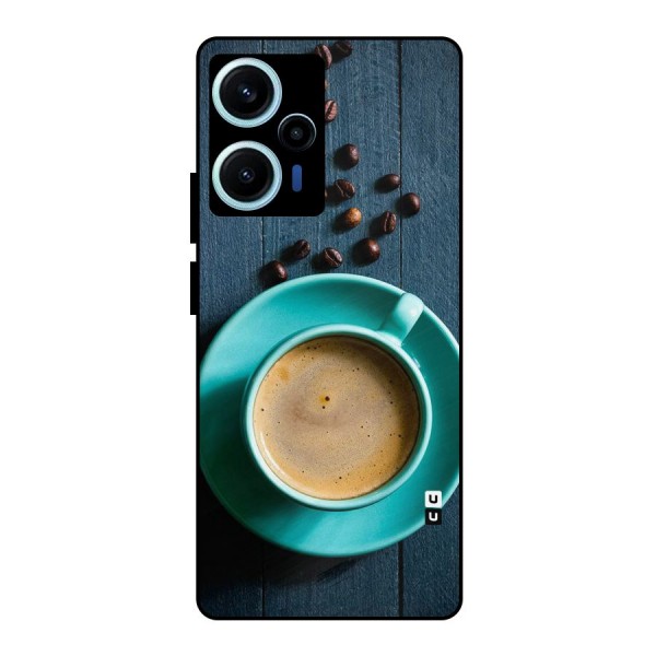 Coffee Beans and Cup Metal Back Case for Poco F5