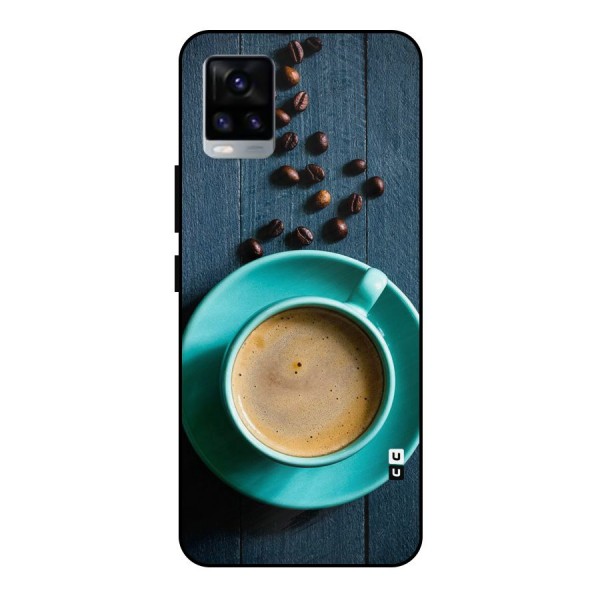 Coffee Beans and Cup Metal Back Case for Vivo V20