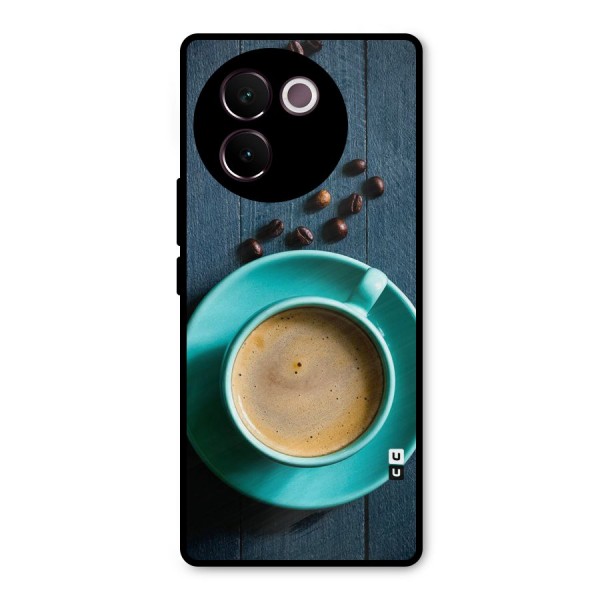 Coffee Beans and Cup Metal Back Case for Vivo V30e