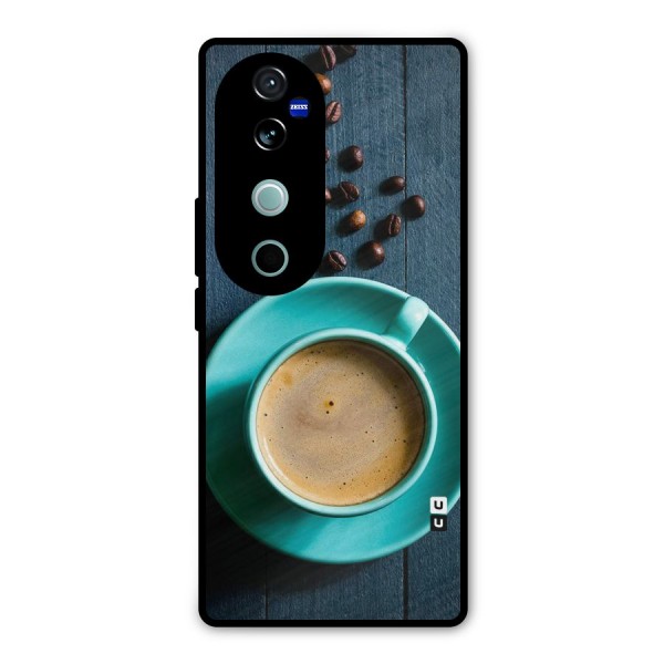 Coffee Beans and Cup Metal Back Case for Vivo V40 Pro