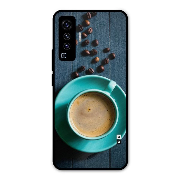 Coffee Beans and Cup Metal Back Case for Vivo X50