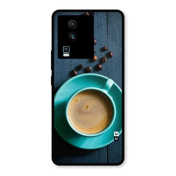 Coffee Beans and Cup Metal Back Case for iQOO Neo 7 Pro