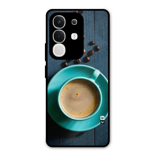 Coffee Beans and Cup Metal Back Case for iQOO Z10x