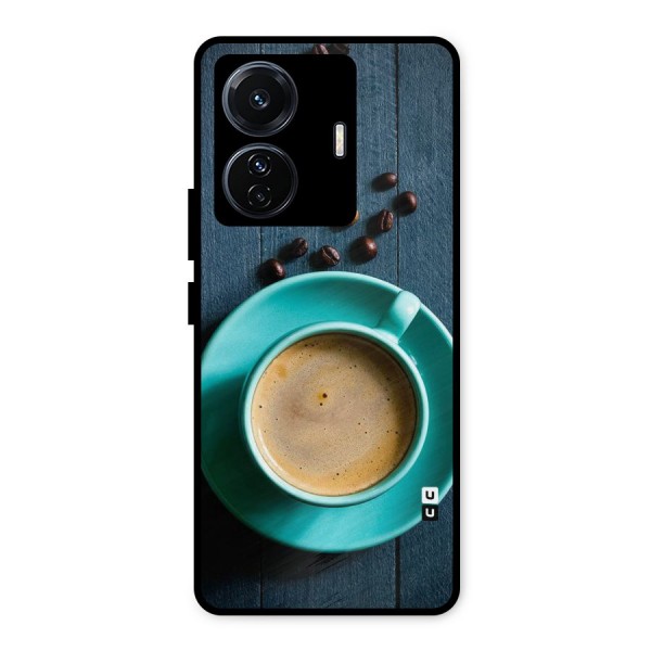 Coffee Beans and Cup Metal Back Case for iQOO Z6