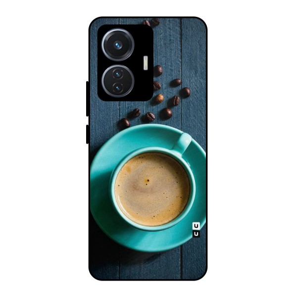 Coffee Beans and Cup Metal Back Case for iQOO Z6 44W