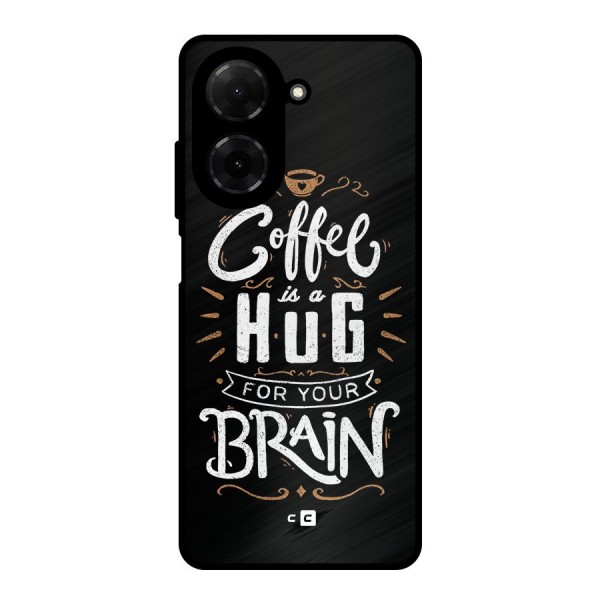 Coffee Brain Metal Back Case for Poco C71