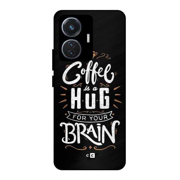 Coffee Brain Metal Back Case for iQOO Z6 44W